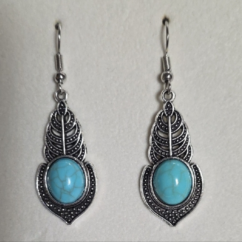 Silver and Turquoise Earrings